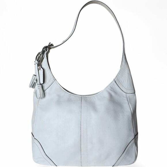 Coach‎ Hamilton Tassel Leather Hobo White F10280 - Picture 1 of 16